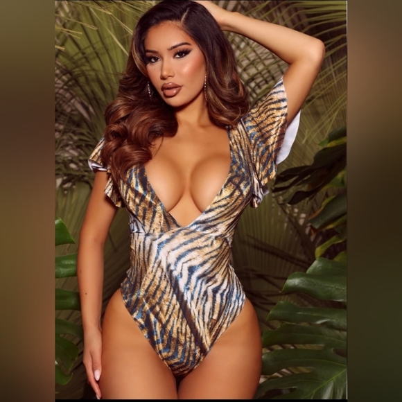 Fashion Nova Other - Fashion Nova Animal Print 🐯One Piece Swimsuit *new*